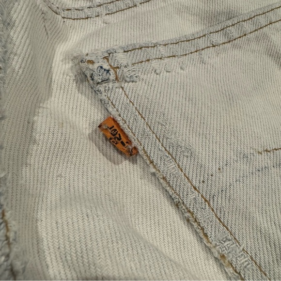 Vintage 80s Levis 550 Shorts Mens 30 Blue Denim Orange Tab Light Wash Jorts - Picture 5 of 9